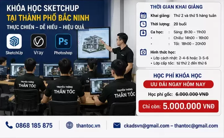 Khóa Học SketchUp Tại Thành phố Bắc Ninh