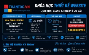 Nổ Đơn Khủng! Làm Chủ Nghề “Hái Ra Tiền” Với Khóa Học Thiết Kế Website Quế Võ Bắc Ninh
