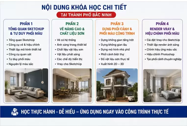 Học Phối Màu Sơn Nhà Tại Thành Phố Bắc Ninh