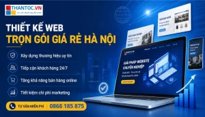 Thiết kế web trọn gói giá rẻ Hà Nội, Giải pháp tối ưu chi phí, bứt phá doanh thu