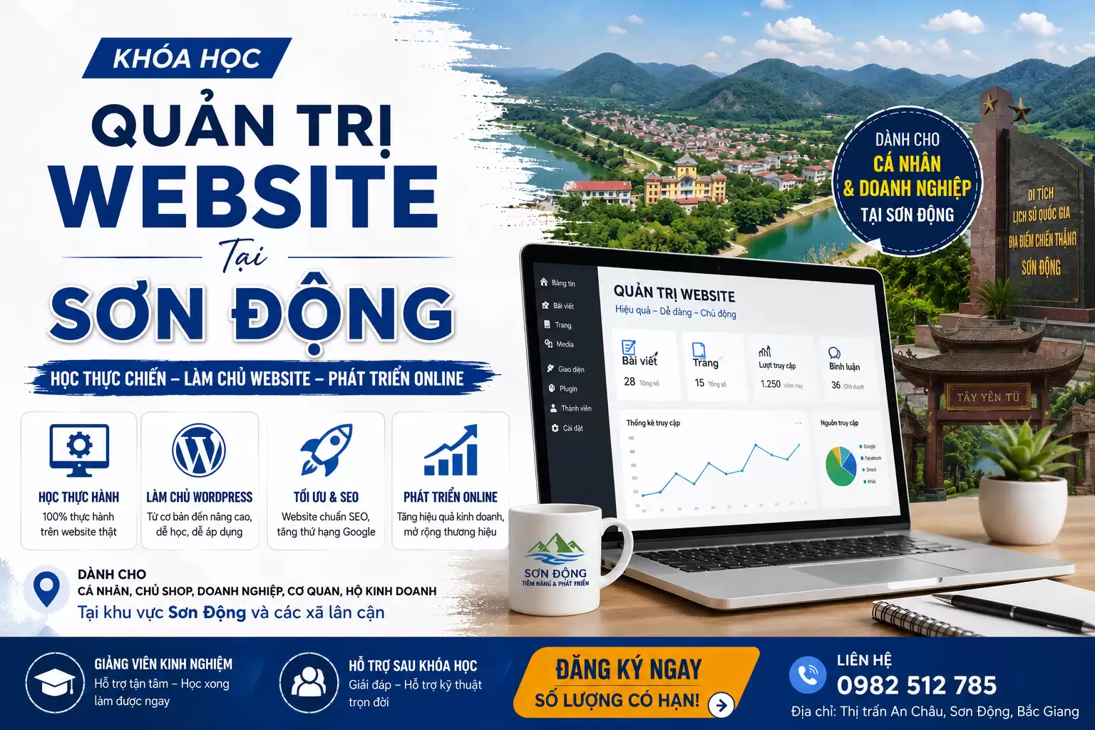 Khóa Học Quản Trị Website Tại Sơn Động 