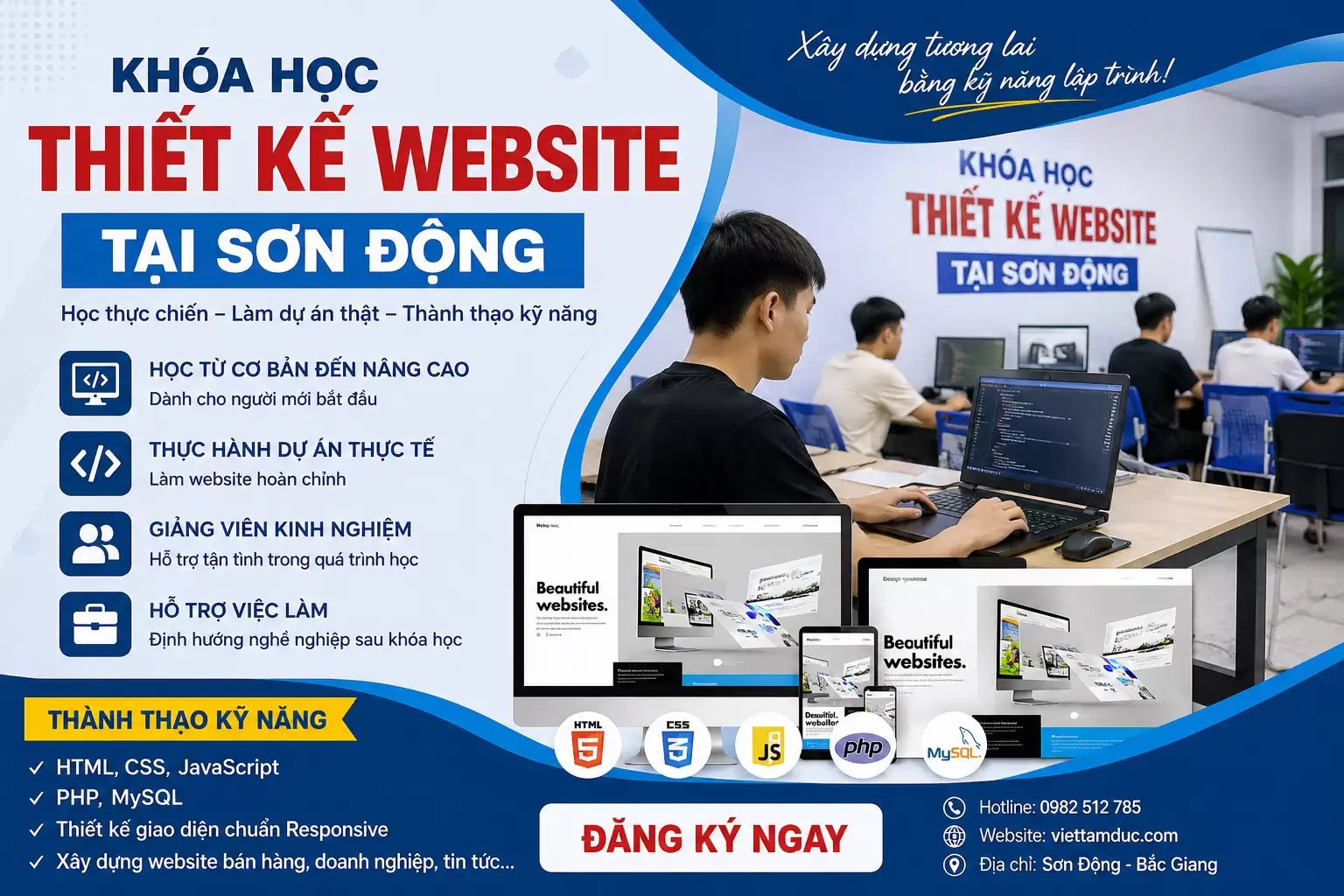 Khóa Học Thiết Kế Website Tại Sơn Động 