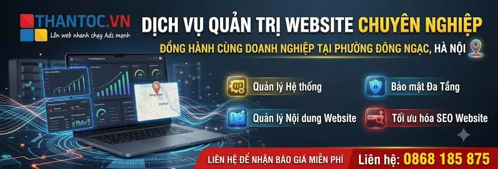 Các hạng mục quản trị website chuyên nghiệp