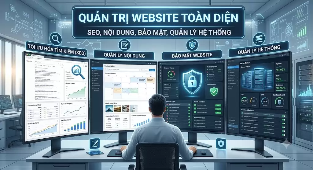 Dịch Vụ Quản Trị Website Tại Phường Thượng Cát Chuyên Nghiệp Giúp Doanh Nghiệp Phát Triển Bền Vững 4 Các hạng mục quản trị website tại Thượng Cát