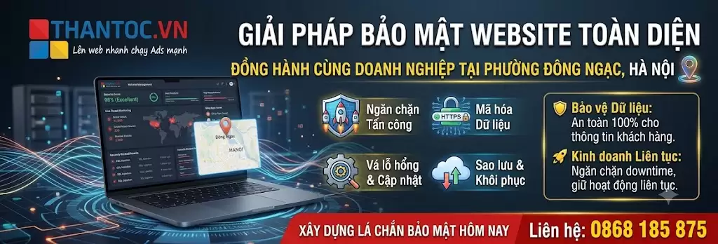 Bảo mật website doanh nghiệp tại Đông Ngạc