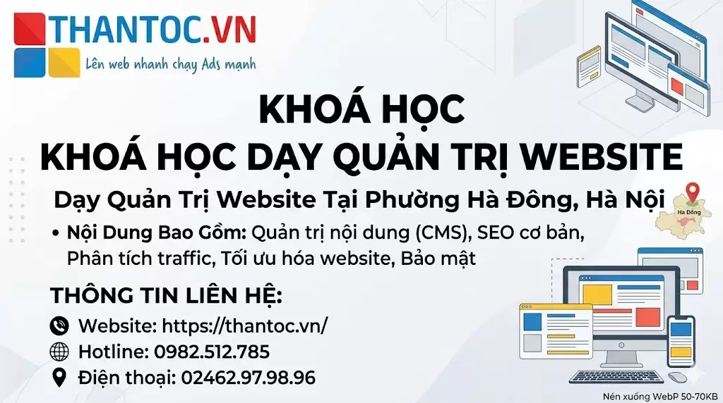 Quản Trị Website Tại Phường Hà Đông