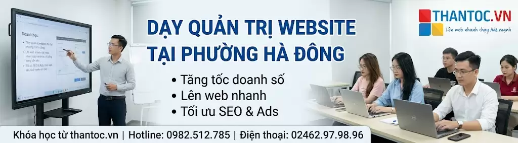 Quản Trị Website Tại Phường Hà Đông
